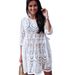 Women's Clothing New Sexy Hollow Embroidery Seaside Holiday Beach Bikini Cover Up Sun Protection Clothing_ecoleips.com