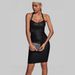Hot Glue Mesh Sexy Strapless Halter Neck Evening Party Bandage Dress For Women_ecoleips.com