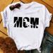 Euroean And American Cross-border Foreign Trade Women's Clothing, Mom's Letter Rint Round Neck Short-sleeve T-shirt_ecoleips.com