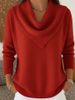 Women's Solid Color Long Sleeve Top Sweater Autumn Winter New_ecoleips.com