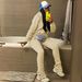 Women's Fleece-Lined Hoodie & Slouch Pants Set – Sporty Casual Two-Piece Outfit With Drawstring Waist_ecoleips.com
