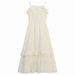 French-style Gentle Camisole For Women, Summer High-end Sweet First-love Temperament, Ruffled Waist-cinching Fairy Dress_ecoleips.com