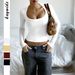 Women's Clothing Y2K Retro Long Sleeve Fitted Crop Top - Stretchy Soft Bodycon Tee For Women_ecoleips.com