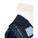 Women's High-Waisted Wide-Leg Jeans – Contrast Cuff & Letter Embroidery, Relaxed Fit Dark Blue Denim Pants (XS-3XL)_ecoleips.com