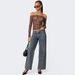 Women's Low Waist Wide Leg Jeans – Heart & Leopard Print, Vintage Blue, Casual Straight Fit (S-XL)_ecoleips.com