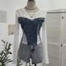 Women's Clothing Girl Design Mesh Splicing Denim Top Long Sleeved Bottoming Shirt Slim Short Niche T Shirt_ecoleips.com