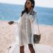 Women's Lightweight Chambray Shirt Cover-Up – Beach Dress, Swimwear Wrap, Sun Protection Top, Casual Loose Fit Tunic_ecoleips.com