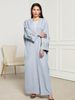 Verve Women's Robe Embroidered Muslim Clothing Cardigan Long Dress Batwing Sleeve_ecoleips.com