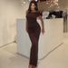 European American Best-Selling Women's Clothing 2025 Summer New Sexy And Elegant Backless Slit Slim Dress Women,_ecoleips.com