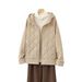 girl Quilted Korean And Japanese Simple Trendy Brand Hooded Spring Autumn Winter New Style Raglan Sleeve Patchwork Jacket_ecoleips.com