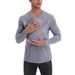 Cotton Thickened New Version High Quality Dad Kangaroo Mom Multi Functional T-shirt Long Sleeve Style_ecoleips.com