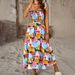 Diyun European And American Independent Strap Short-sleeve 2023 Spring/summer Elegant High-waisted Slimming Dress_ecoleips.com