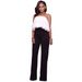 Slim Fit Double Breasted Flared Trousers Wide Leg Pants Style Casual Bottoms For Women_ecoleips.com