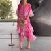 Women's Clothing Printed Layered Dress_ecoleips.com