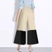 Women's Clothing Fashion Elegant Color Matching High Waist A Line Version Slim Long Casual Pants_ecoleips.com