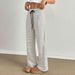 Voya European American Miravia Women's Foreign Trade Women's Clothing Striped Print Comfortable Japanese And Korean Home Casual Loose Wide-leg Pants_ecoleips.com