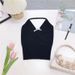 Sweet And Spicy Girl Halter Neck Camisole Women, Summer French Style Bowknot Inner Layer, Pure Desire Short Top For_ecoleips.com