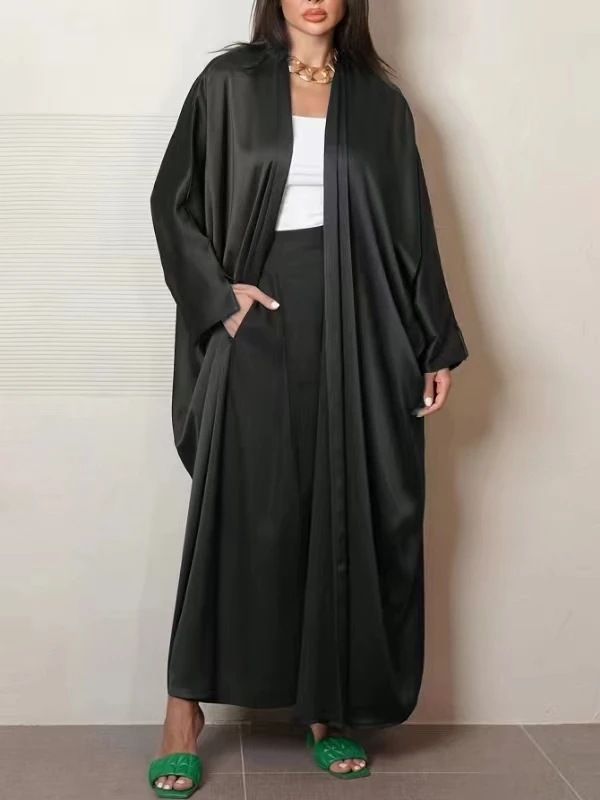 New Muslim Sleeve Long Dress Women's Cardigan Abaya Durable Robe For Women_ecoleips.com