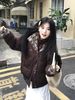 girl Girl Women's Jacket 2025 New Winter American Retro Plaid Patchwork Cotton Coat Petite Thickened Outerwear For Women_ecoleips.com