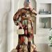 Round Neck Long Sleeve Dress - Oversized Casual Maxi Dress (Breathable & Comfortable Trendy Loose Fit For Everyday Wear)_ecoleips.com