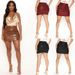 New Style Bodycon PU Leather Cross Pleated Short For Women Nightclub Skirt_ecoleips.com