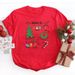 European And American Cross-border Foreign Trade Women's Clothing Christmas Merry Round Neck Printed Ladies Short Sleeve_ecoleips.com