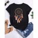Cross-border Supply Of Plus-size Clothing, New Dreamcatcher Short-sleeve Women's T-shirt_ecoleips.com