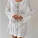Sexy V-Neck Knit Beach Cover-Up Dress – Lightweight Bikini Wrap Tunic (White, S-Xxxl) Soft & Stretchy_ecoleips.com