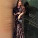 Elegant Floral Print Midi Dress – Spring V-Neck Ruffled Sleeve Fishtail Dress (White/Black, S-Xxl)_ecoleips.com