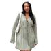 Women's Clothing Plus Size Dress Temperament Slim Lace Skirt Flared Long Sleeved Solid Color Dress_ecoleips.com