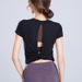 Yujia Spring Hoodies, Short Sleeves, Quick Drying Sports T-shirts, Women's Fitness Yoga Clothes, Tops_ecoleips.com