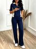 Women's Spring/Summer Short-Sleeved Two Piece Set Casual Trendy Fashion Spot Goods_ecoleips.com