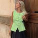Women's Clothing Summer Solid Color Sleeveless Knit Cardigan For Women Slim Fit Elegant Commuter Sweater/Coat_ecoleips.com