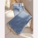 Women's Clothing Blue Denim Wide Leg Pants Thickened High Waist Slim Straight Casual Long Pants_ecoleips.com