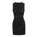 AD011 Cross-Border European And American Fashion Sexy Slim-Fit PU Leather Round-Neck Sleeveless Bodycon Dress_ecoleips.com