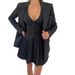 Women's Clothing Fashion Sexy Vest Suit V Neck Button Top Pleated Skirt Two Piece Suit_ecoleips.com