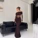 Designer Set Women's Summer Sweet And Spicy Off-Shoulder Top Hot Girl Sexy Pure Desire Mermaid Half Skirt_ecoleips.com