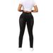 Women's Clothing Black Ripped Jeans Women's Elastic New Tight Elastic Slim Fashion Slim Fit Pants_ecoleips.com