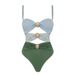2025 European and American foreign trade new bikini skirt swimsuit solid color splicing one piece swimsuit female_ecoleips.com