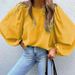 Women's Clothing Solid Color Loose Lantern Long Sleeved Tops For Women Hot Selling Fashion Shirts For Women_ecoleips.com