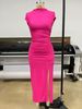 Women's Clothing Solid Color Slim Fit Slit Hip Dress Female Style Temperament Long Skirt_ecoleips.com