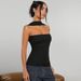 2026 Spring/Summer New Cross-Border Women's Fashion Ins Trendy Style Unique Anti-Back-Hanging Neck Slim Fit Camisole Top_ecoleips.com