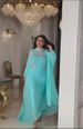 Women’s Clothing spring and summer new temperament sexy cloak sequin splicing chiffon evening dress two piece set_ecoleips.com