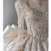 Women's Clothing Elegant French Satin Wedding Dress With Vintage Embroidery – Princess Ball Gown With Long Train & Deep V-Neck For Bride_ecoleips.com