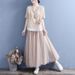 Summer Cotton And Linen V-Neck Short-Sleeved Top Women's Color-Matching Edge Fake Slant Placket Double Button Chinese St_ecoleips.com