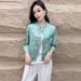 Live-streaming Hit: New Chinese-style Jacquard Shirt, 2025 Spring-summer Collection, Elegant Tang-style Top For Petite_ecoleips.com