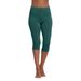Women's Mid-Waist Slim Fit Yoga Pants 7/8 Length Hip Lifting Casual Leggings European American Style Polyester Spring/Autumn Summer_ecoleips.com
