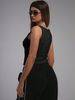 Spice Girl Style Top Slim-fitting No Pattern Crew Neck Sleeveless Skinny Short Daily Commuter Wear_ecoleips.com