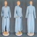 9007 Muslim Abaya Arab Kaftan Plus Size Women's Dress With Flared Long Sleeves_ecoleips.com
