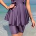 Women's Clothing Fashion Women's One-Piece Skirt Swimwear Pure Desire Conservative Slim Style For Seaside Holiday_ecoleips.com